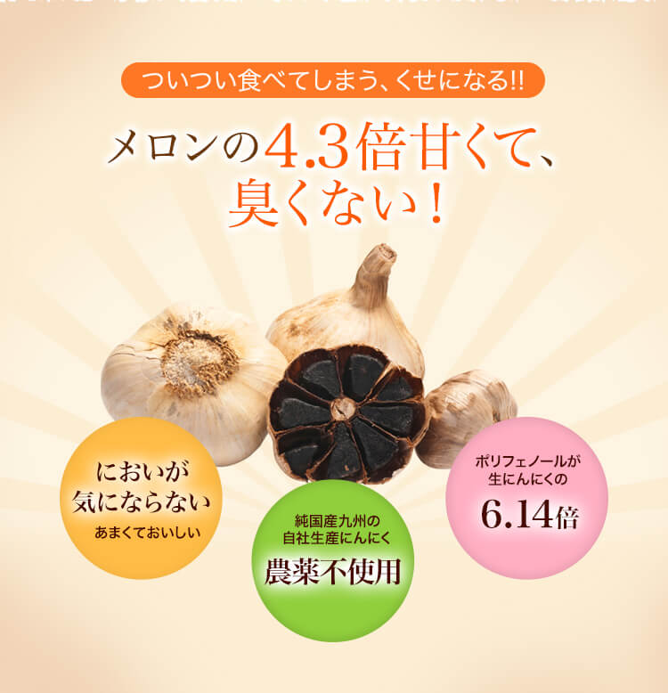 ついつい食べてしまう、くせになる!! メロンの4.3倍甘くて、臭くない！